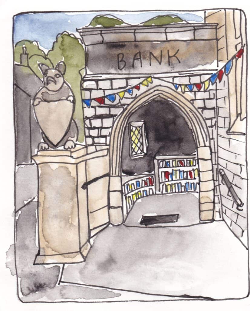 Illustration of Peak Volumes, Bookshop, Tideswell, Derbyshire