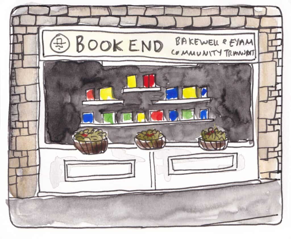 Illustration of Book End, Bookshop, Bakewell, Derbyshire