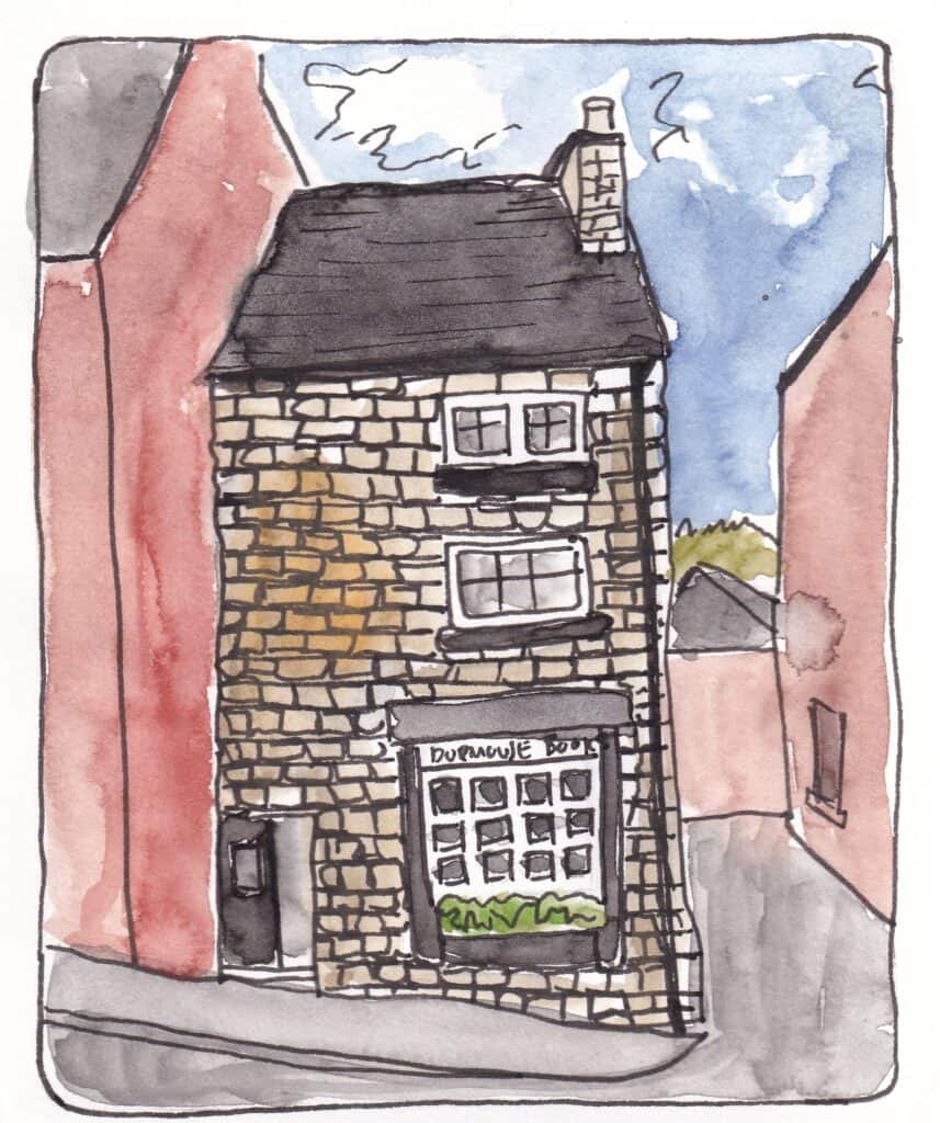 Illustration of Dormouse Books, Bookshop, Belper, Derbyshire