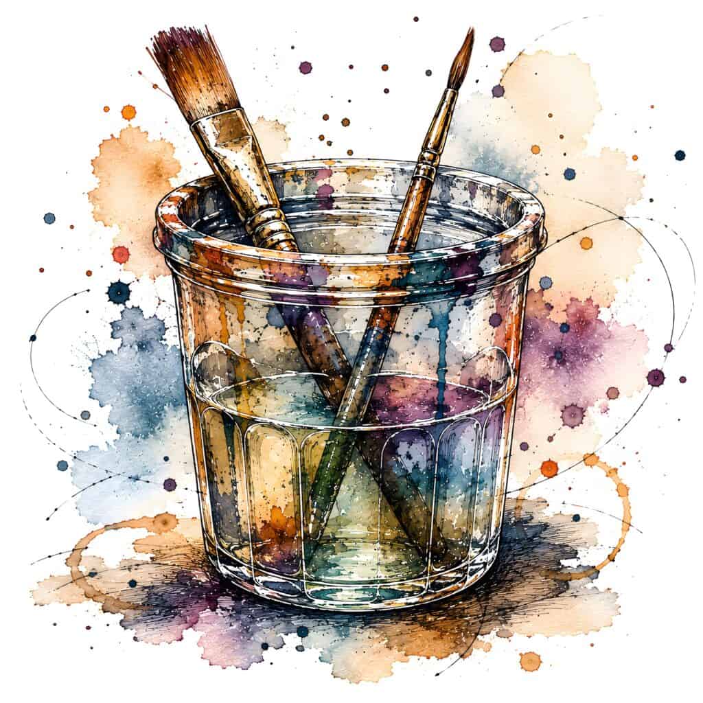 Illustration of painting tools